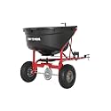 Craftsman Pull-Behind Lawn Broadcast Spreader for Seed, Fertilizer &amp; Ice Melt, 110 lb Capacity with Universal Hitch, Made in USA
