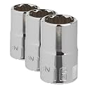 CRAFTSMAN Shallow Socket, Metric, 1/2-Inch Drive, 16mm, 12-Point (CMMT44266) (Pack of 3)