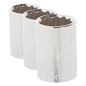 CRAFTSMAN Shallow Socket, Metric, 1/2-Inch Drive, 18mm, 12-Point (CMMT44267) (Pack of 3)