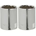 CRAFTSMAN Shallow Socket, Metric, 1/2-Inch Drive, 24mm, 12-Point (CMMT44242) (Pack of 2)