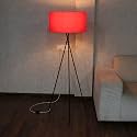 Craftter Metal Floor Lamp with Tripod Stand | Living Room, Bedroom Corner Light Decor | Home Decoration Night Lamp with Foot Switch (Pack of 1_Dark Pink)