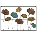 CraftterIndia Metal Wall Art for Living Room | 3D Handcrafted Floral Ginkgo Leaf Wall Decor | Modern Decorative Wall Hanging for Home, Office &amp; Bedroom | 41 x 26 Inch
