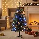 CraftVatika 3 Feet Christmas Tree with LED and Stand for Home Office Decor, X-Mas Tree for Indoor Party Setup, Festive Holiday Decoration Items, Seasonal Display Item for Living Room and Events