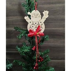 craftvatika christmas decoration items christmas mdf wall door tree hanging items xmas tree wooden santa decoration items for home office christmas hanging ornaments