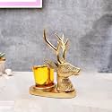 CraftVatika Deer Tealight Candles Holder for Home Decor Showpiece Aluminum Candle Holder for Decorative Items for Home Living Room & Table Decoration Items
