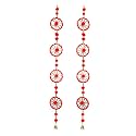 CraftVatika Pom Pom Wall Hanging Latkans for Home Decorations, Pom Pom Chakri with Bell Hanging Strings Decorations for All Fesitval Decorations, Decorative Items for Home (2 Pc's)