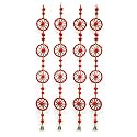 CraftVatika Pom Pom Wall Hanging Latkans for Home Decorations, Pom Pom Chakri with Bell Hanging Strings Decorations for All Fesitval Decorations, Decorative Items for Home (Set of 4) (10 Pc's)