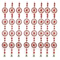 CraftVatika Pom Pom Wall Hanging Latkans for Home Decorations, Pom Pom Chakri with Bell Hanging Strings Decorations for All Fesitval Decorations, Decorative Items for Home (8 Pcs)
