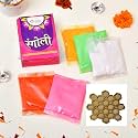 CraftVatika Rangoli Making Tools Kit - Set of 5 Rangoli Powder with MDF Rangoli Mate Templete Stencils, Diwali Decoration Items for Home (Design 4)