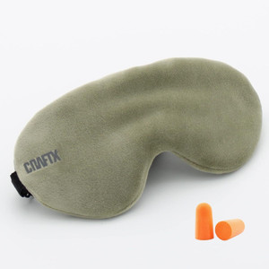 craftx 3d sleeping eyemask with earplugs 100 darkness eye mask  olive 