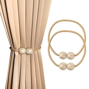 craftx planet hand crafted magnetic curtain tiebacks curtain drape holdbacks clips rope holder tie back for home bedroom office 1 pair 2pcs beige