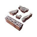Crafty Pattern Bird and Border Wooden Blocks for Printing (Set of 5)