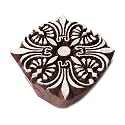 Crafty Square Flower Pattern Wooden Printing Block - DIY Henna Fabric Textile Paper Clay Pottery Block Printing Stamp