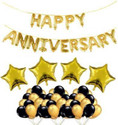 Crafty villa Solid HAPPY ANNIVERSARY GOLD STAR BALLOON Balloon
