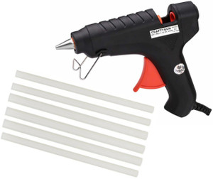 craftygun glue gun black 40 watt red trigger 11mm 6 glue sticks standard temperature corded glue gun