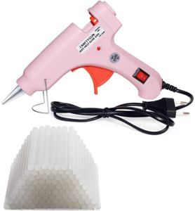 craftygun pink mini 20 watt - 50 glue sticks standard temperature corded glue gun