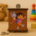 Craftzo Printed Square Money Bank / Piggy Bank / Coin Box with Beautiful Design for Kids Coin Bank