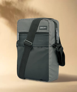 craloft grey men sling bag side bag for men  sling bag  crossbody tablet messenger bag office travel s2