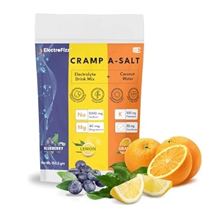 cramp a-salt electrolyte powder mix  sodium potassium magnesium coconut water powder  zero sugar endurance electrolytes hydration 21 sticks mixed flavours