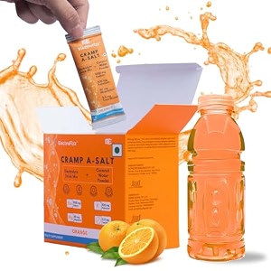 cramp a-salt electrolyte powder mix  sodium potassium magnesium coconut water powder  zero sugarendurance electrolytes hydration multiplier 30 sticks orange