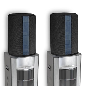 cranique polyester plastic 20 ltr  litre water dispenser bottle jar cover with transparent strap black pack of 2