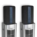 Cranique Polyester, Plastic 20 Ltr / Litre Water Dispenser Bottle Jar Cover With Transparent Strap (Black Pack Of 2)