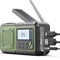 Crank Emergency Radio, Weather Radios, Solar Radios with Hand Crank Emergencies, NOAA/AM/FM Weather Alert Radio, SOS Alarm,Flashlight, Reading Lamp,Phone Jack, for Indoor Outdoor Survival