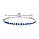 Cranmadia Sterling Silver Birthstone Tennis Bracelets for Women 2.5mm Tennis Bolo Bracelet Fashion Jewelry Birthday Gifts for Women Mom Wife | Adjustable Size 9"