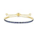 Cranmadia Sterling Silver Birthstone Tennis Bracelets for Women 2.5mm Tennis Bolo Bracelet Fashion Jewelry Birthday Gifts for Women Mom Wife | Adjustable Size 9"