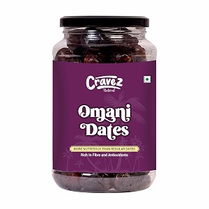 cravez premium omani dates 1000 gm  khajoor or khajur dry fruit  healthy amp nutritious snack  rich in protein amp vitamins  hygienically packed