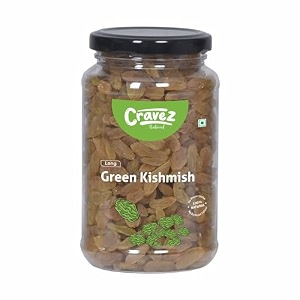 cravez seedless green raisins 250 gmkishmishnutritious dried grapesrich in iron100 naturalno preservativesno additiveshealthy snacks