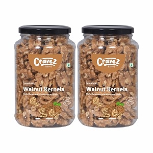 cravez walnut kernels - 1000g dry fruits  walnut  healthy snacks  nuts and dry fruits  walnut without shell  akhrot  walnut kernel  all natural  no preservatives  no additives