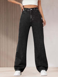 crazeis loose fit women black jeans