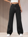 Crazeis Loose Fit Women Black Jeans