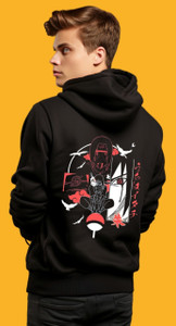 be crazy men full sleeve graphic print hooded sweatshirt