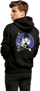 be crazy men full sleeve graphic print hooded sweatshirt