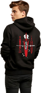 be crazy men full sleeve graphic print hooded sweatshirt
