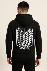 be crazy men full sleeve graphic print hooded sweatshirt