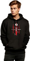 Be Crazy Men Full Sleeve Graphic Print Hooded Sweatshirt