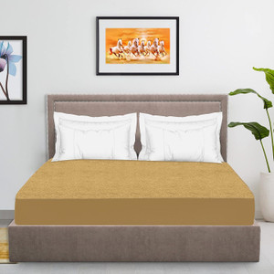 crazy world king size fitted terry cotton breathable stretchable waterproof mattress cover