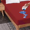 CRAZY WORLD Single Size Fitted Terry Cotton Breathable, Stretchable, Waterproof Mattress Cover (198.12 cm x 91.44 cm, Maroon)