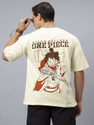 Crazybee Printed Men Round Neck Beige T-Shirt