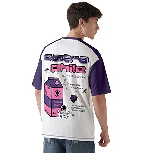crazymonk Base Ball Team Graphic Printed Oversized