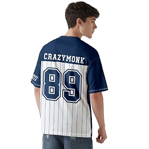 crazymonk Brooklyn Printed Graphic Oversized T-Shirt -