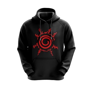 crazymonk Naruto Kyuubi Seal Unisex Anime Hoodie
