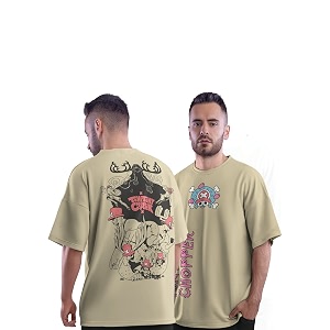 crazymonk Tony Tony Chopper Anime Oversized T-Shirt