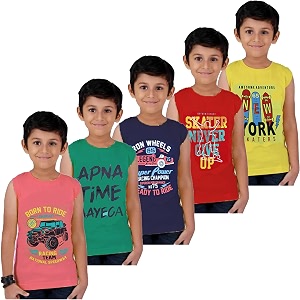 Boys Chest Printed t Shirts Cotton Combo
