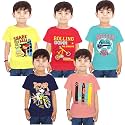 Boys Chest Printed t Shirts Cotton Combo