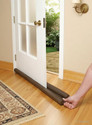 crazysales Twin Door Draft Guard Durable Floor Mounted Door Sealing Strip Guard Floor Mounted Door Stopper (Brown)