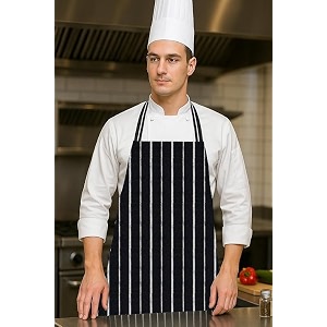 100 soft and cool cotton kitchen apron with front centre pocket adjustable neck strap and tie restaurants catering kitchen chef apron for unisex